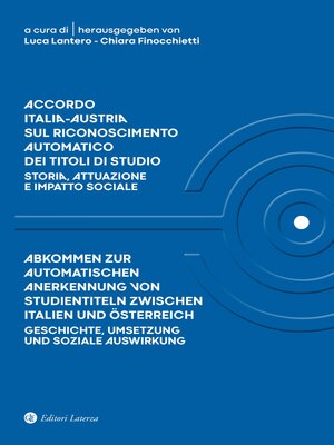 cover image of Accordo Italia-Austria sul riconoscimento automatico dei titoli di studio